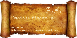 Papolczi Alexandra névjegykártya